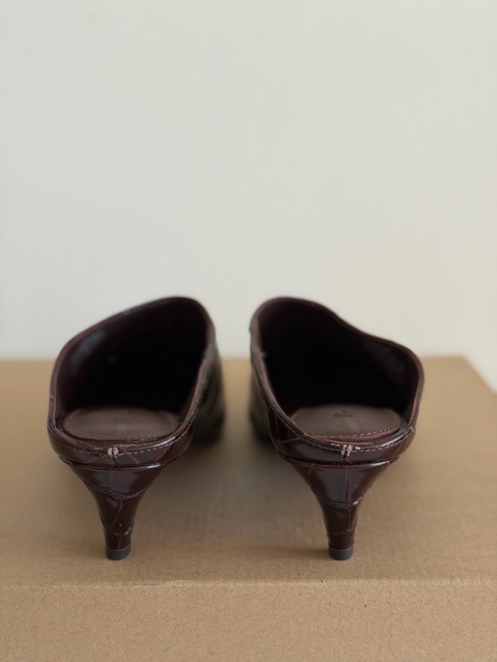 Madewell The Emilie Heeled Mule in Chocolate Raisin, Size 9 - Picture 6 of 10